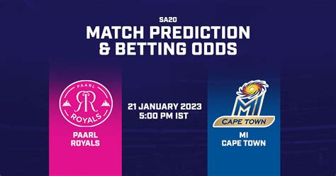 latest sa20 odds and betting